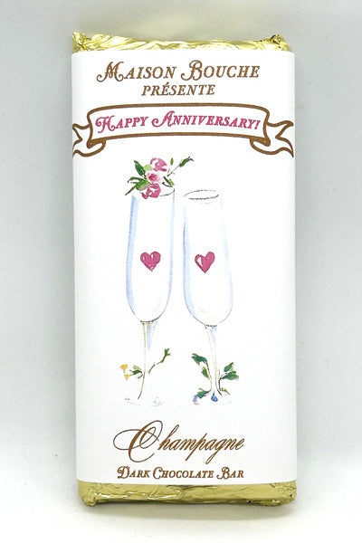 Anniversary Champagne Chocolate Bar (Hearts)