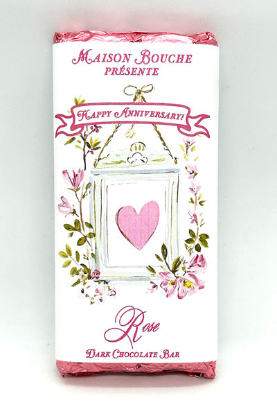 Anniversary Rose Chocolate Bar (Framed Heart)