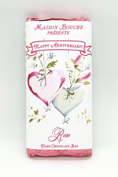Anniversary Rose Chocolate Bar (Twin Hearts)