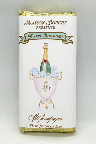 Happy Birthday Champagne Chocolate Bar (Green Bottle)