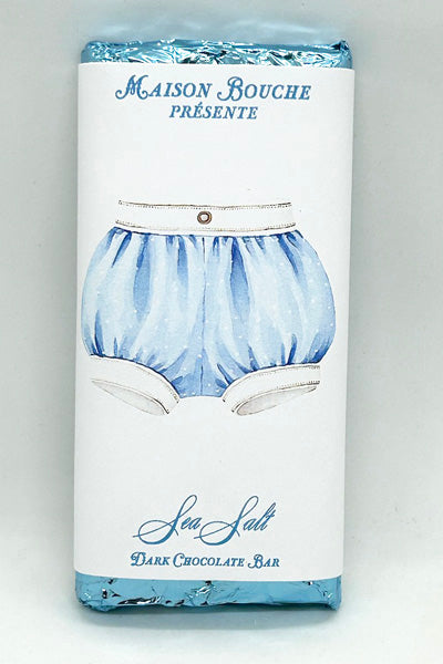 Baby Boy Sea Salt Chocolate Bar (Blue Diaper)