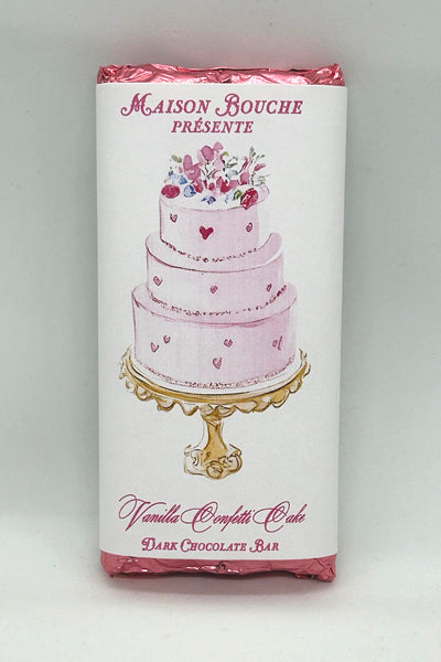 Wedding Cake Vanilla Confetti Cake Bar (Hearts)