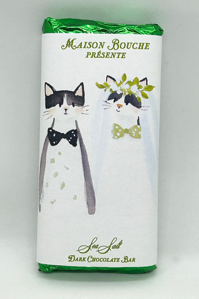 Wedding Cat Couple Sea Salt Bar (Green Chic)