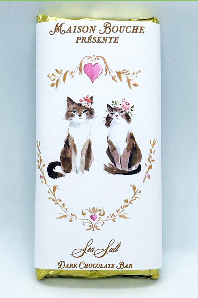 Wedding Cat Couple Sea Salt Bar (Floral)
