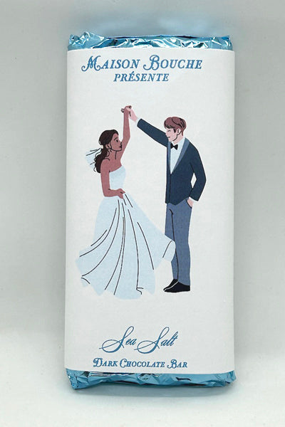 Formal Wedding Couple Sea Salt Chocolate Bar #5