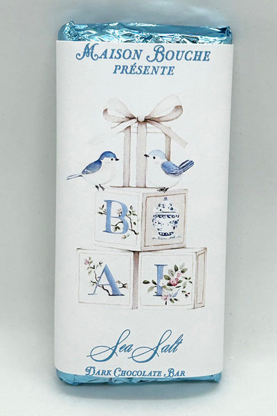 Baby Boy Sea Salt Chocolate Bar (Floral Building Blocks)
