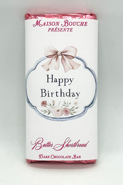 Happy Birthday Butter Shortbread Chocolate Bar (Sentiment)