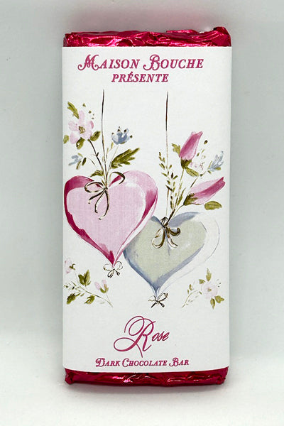 Wedding Rose Chocolate Bar (Twin Hearts)