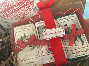 Holiday Vintage Chocolate Bar Gift Set Boxes