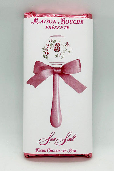 Baby Girl Sea Salt Chocolate Bar (Floral Rattle)
