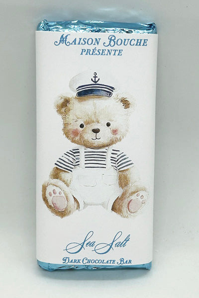 Baby Boy Sea Salt Chocolate Bar (Sailor Bear with Cap)