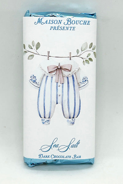 Baby Boy Sea Salt Chocolate Bar (Striped Romper on Clothes Line)