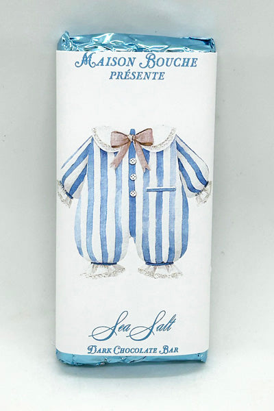 Baby Boy Sea Salt Chocolate Bar (Striped Romper)