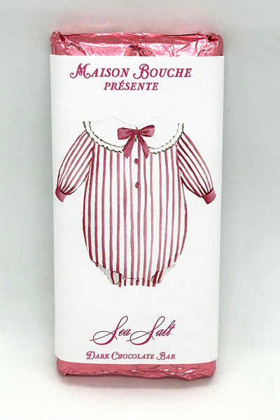 Baby Girl Sea Salt Chocolate Bar (Striped Romper)