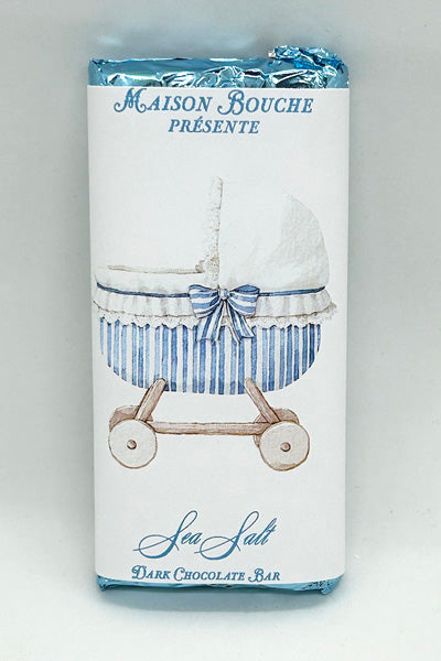 Baby Boy Sea Salt Chocolate Bar (Striped Stroller)