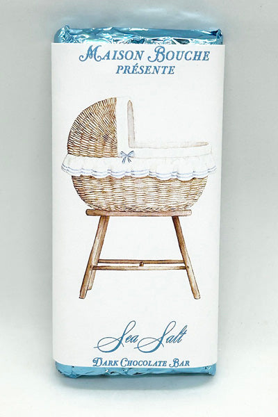 Baby Boy Sea Salt Chocolate Bar (Wicker Bassinet)
