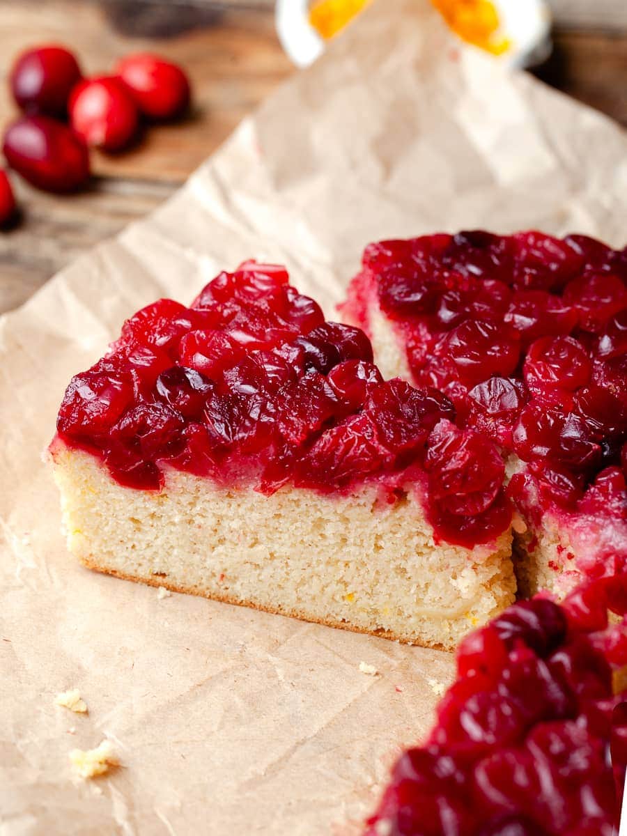 Gluten-Free Cranberry Upside Down Cake