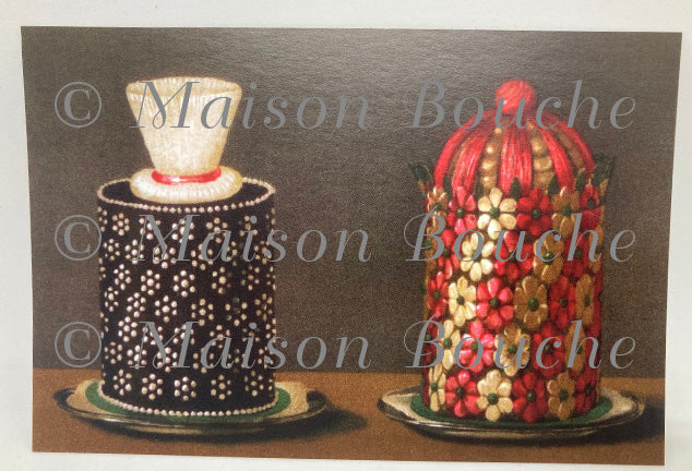 Les Gâteaux (The Cakes) Postcard