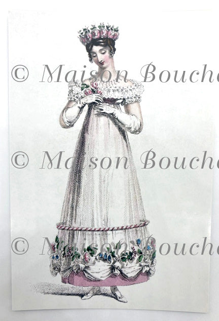 Dame avec des Roses Postcard